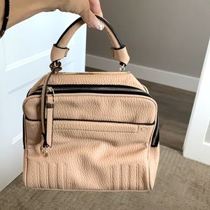 Blush purse with clutch or shoulder strap